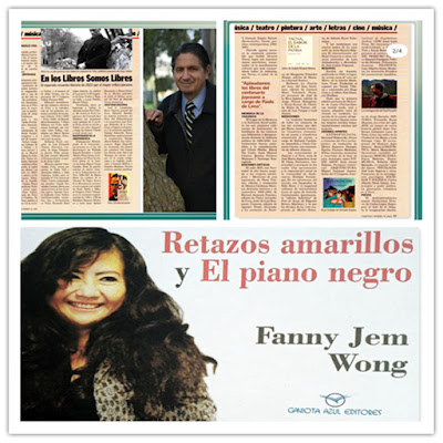 (2022) Reconocimiento del poemario, “Retazos amarillos y El piano negro” de Fanny Jem Wong. Gaviota Azul Editores. Lima, noviembre 2022.) (Rev. Caretas N° 2673, p. 48. Lima, 19 / 01 / 2023), Ricardo González Vigil. EN : https://caretas.pe/cultura/recuento-literario-2022-en-los-libros-somos-libres/