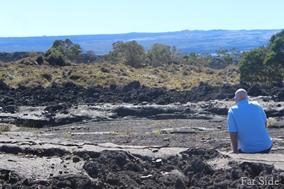 Gene at a lava tube New Years Day 2019