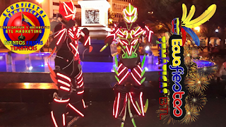 Show Hora Loca en Guayaquil Samborondon Robots Led Ecuador Cabina Fotografica TikTok 360°