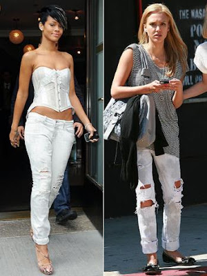 jessica alba fashion style. Rihanna against Jessica Alba