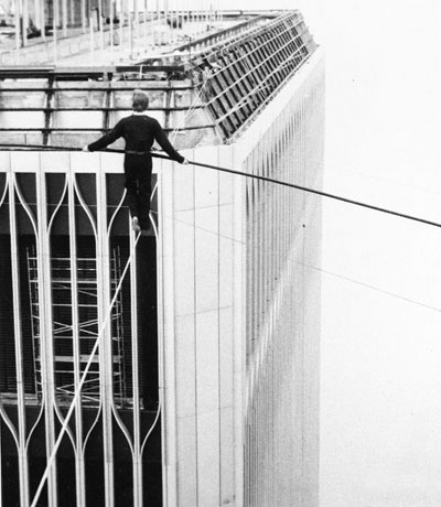 Philippe Petit Goes for a Walk