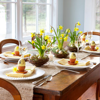 Decoración de mesas para Pascua