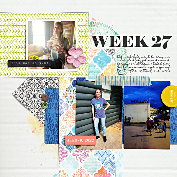 Week 27 {Left} Digital Scrapbook Page by Liz