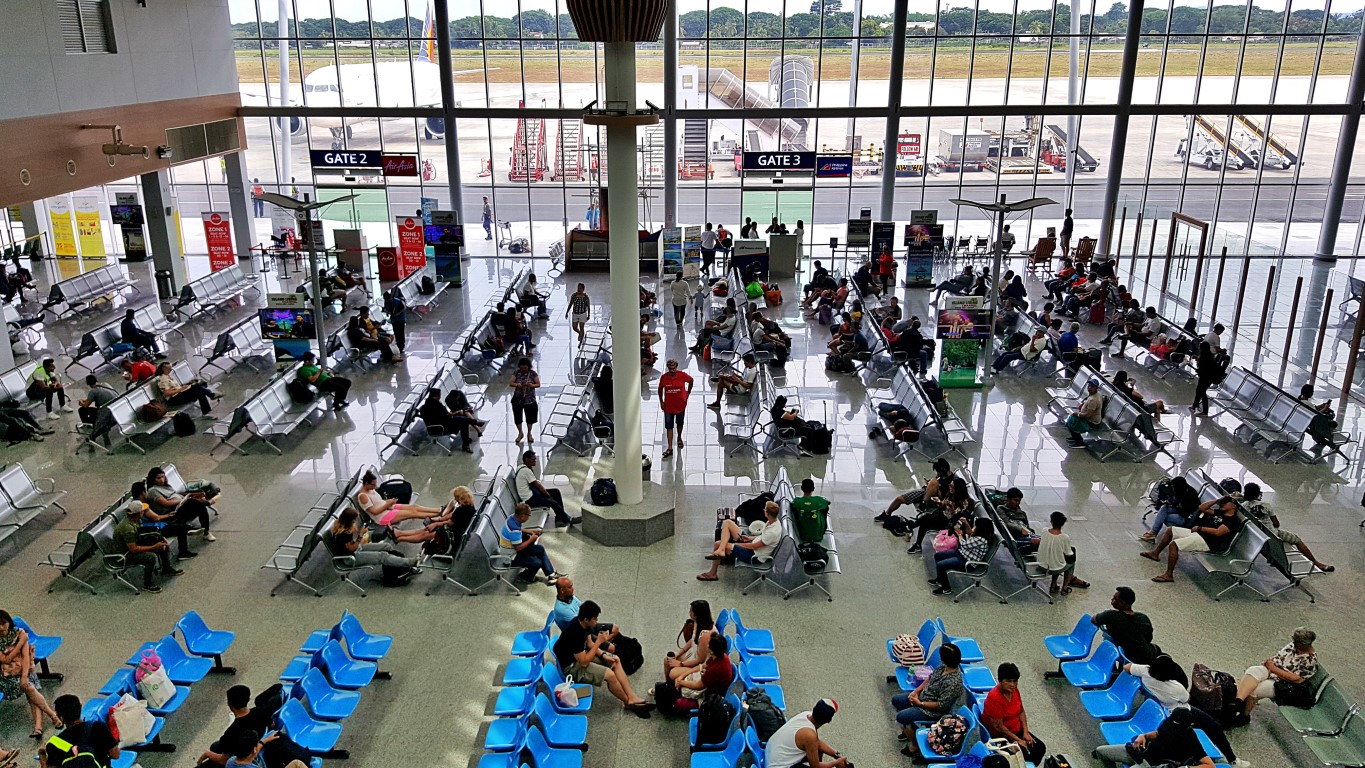 view from the mezzanine viewdeck of Puerto Princesa International Airport