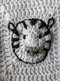 Z for Zebra Granny Square - a free crochet pattern from Sweet Nothings Crochet