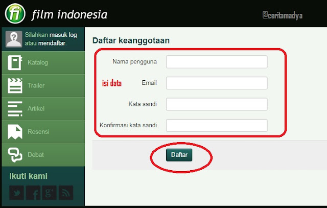 daftar akun filmindonesia.or.id