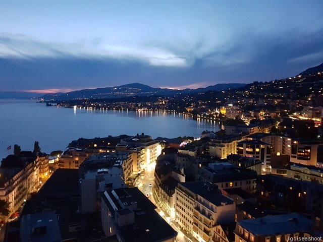 View of Lake Geneva and Montreux from our apartment.