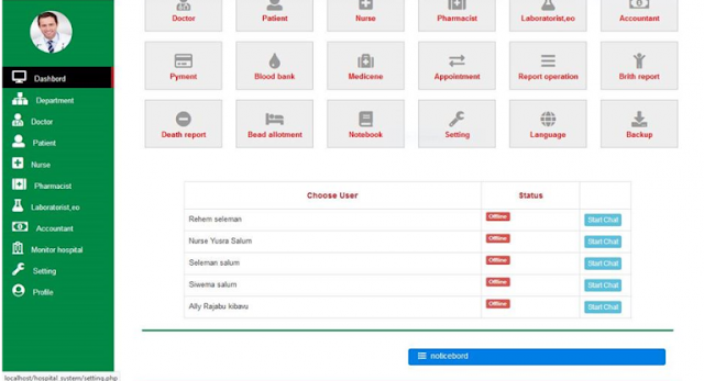 Hospital Management System in c#