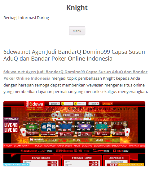 Postingan Knight 6Dewa