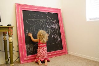 http://dejavucrafts.blogspot.com/2011/09/phase-1chalk-board-for-playroom.html