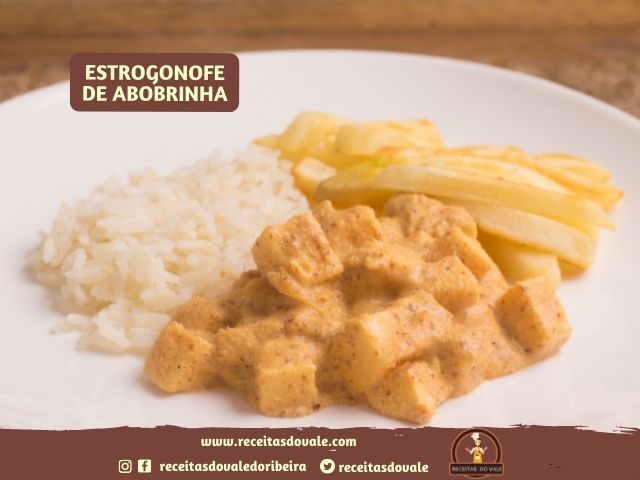 Receita de Estrgonofe de Abobrinha