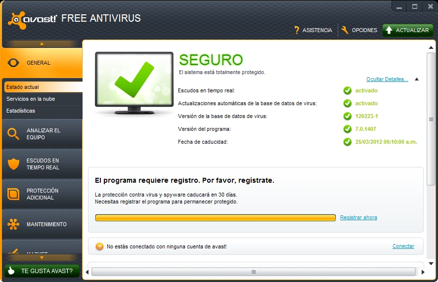 Avast! Free Antivirus 7.0.1474 Final [Ultima versión 
