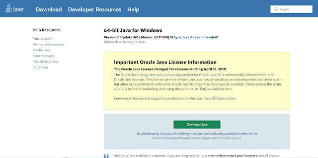 Download JAVA by Oracle