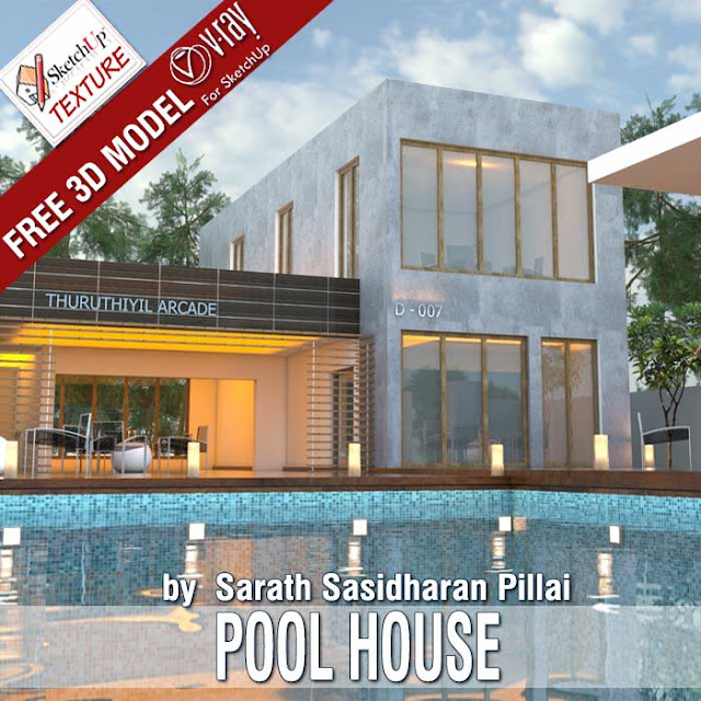 I promise yous savor it together with it volition last useful FREE SKETCHUP 3D MODEL POOL HOUSE AND VRAY VISOPT