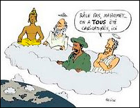 Caricature de Mahomet, Bouddha, Jésus et consorts publiée sur le blog Islamla.