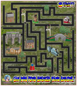 Childrens Maze game online Thomas and friends Spencer the tank engine puzzle find Spencer the train