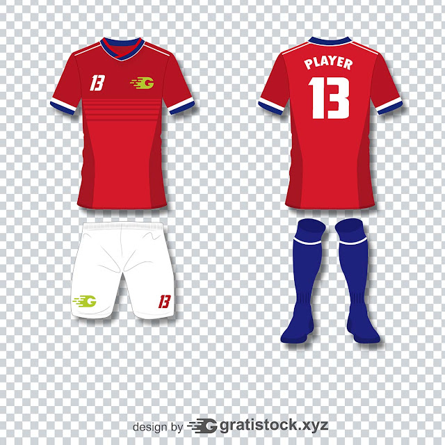 Free Download PSD Mockup - T shirt Jersey Football team 