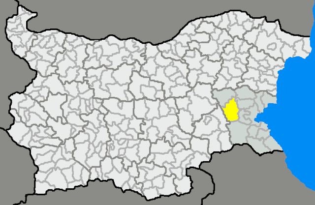 Bulgaristan haritası, Karnobat şehri, Karnobat patlama, mühimmat deposu, patlama
