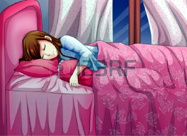 Gambar Kartun Wanita Tidur