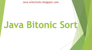 Java Program to Bitonic Sort