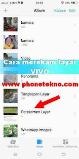  Setelah pada artikel sebelumnya admin Phonetekno Cara merekam layar VIVO V9 menjadi video