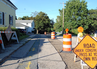 The DPW is replacing the sewer line on Dale St.