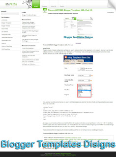 Theme sIMPRESS Blogger Templates XML Web 2.0