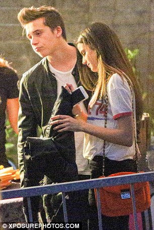 Brooklyn Beckham's New Girlfriend Caresses His Face As They Arrive At Concert