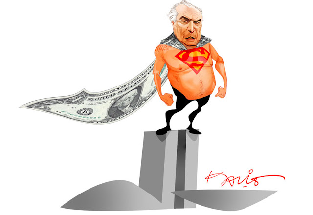 Resultado de imagem para temer pelado  charge