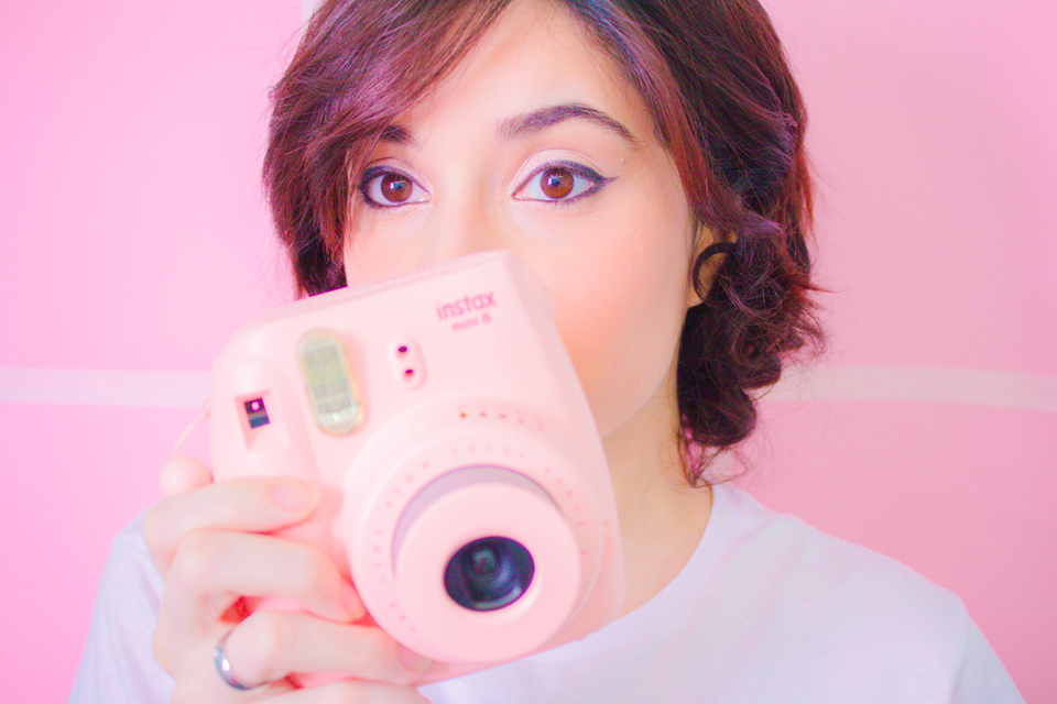 Instax Mini 8 Rosa Pink pinky and the brain