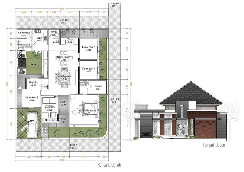 54+ Inspirasi Denah Rumah Minimalis 4 Kamar