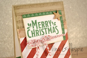 Christmas Card, Be Merry DSP, Merry Mistletoe, Sheet Music, scissorspapercard, Stamping' Up!, Art With Heart, Heart Of Christmas
