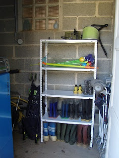 Plenty of storage space in the boiler room now