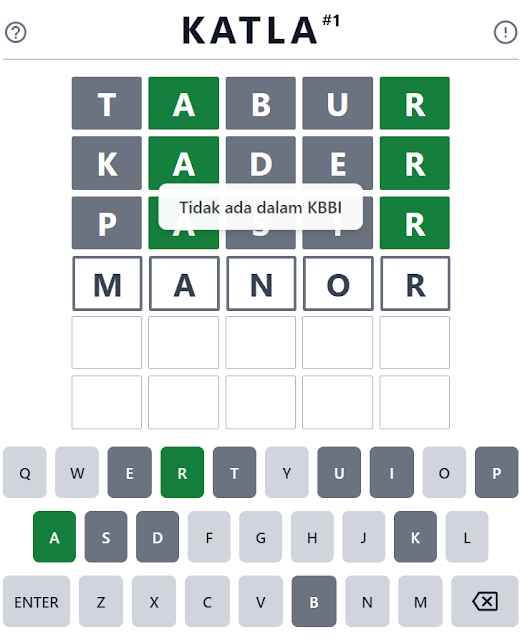 asal asalan main katla tidak ada di kbbi