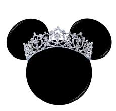 Silueta de la cabeza de Minnie con tiaras.