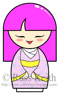 how to draw a kokeshi doll