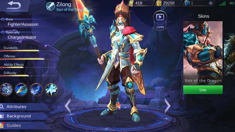 Guide Zilong Mobile Legends, Hero Dengan Tombak Yang Mengerikan