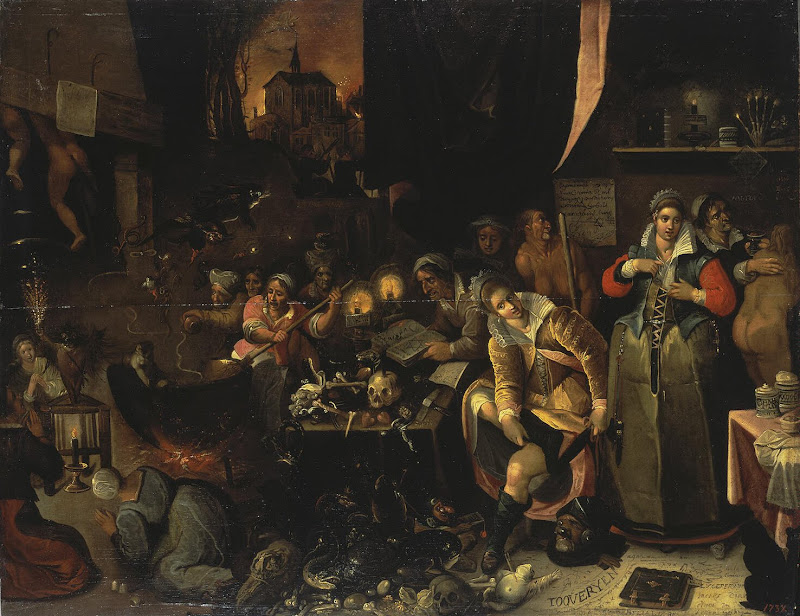 Witches'-Kitchen by Frans Francken II - Genre Painting from Hermitage Museum