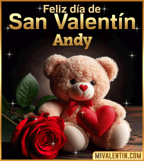 Peluche de Feliz día de San Valentin Andy