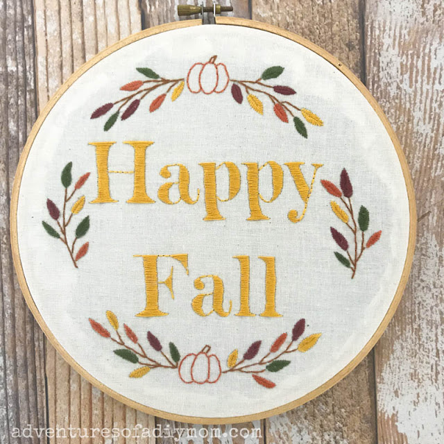 fall embroidery art