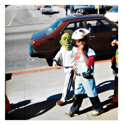 The annual Halloween Parade outside PIedmont Avenue School in the early 1980's.