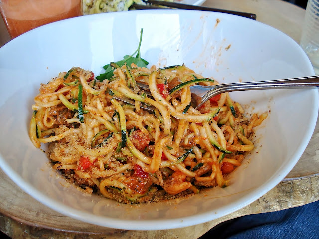 Pasta Bolognese at Raw Aura