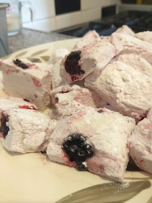 Blackberry marshmallows