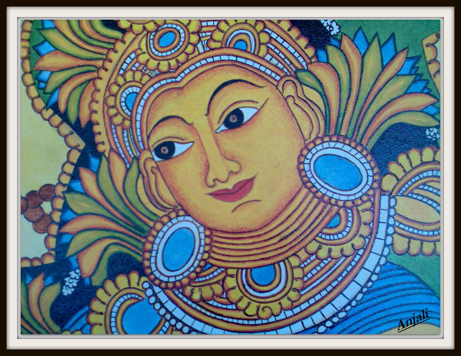 wall decor ideas canvas Kerala Mural Painting Designs | 1600 x 1236