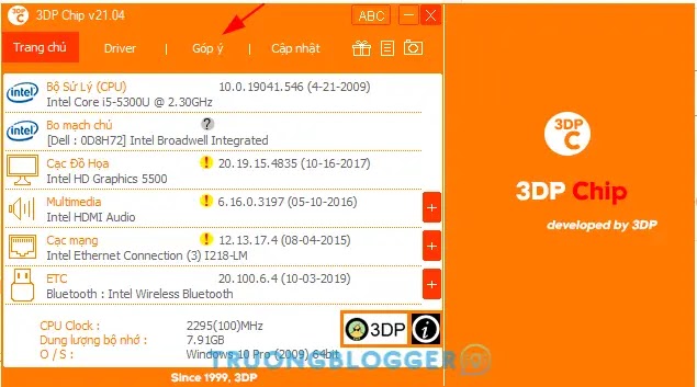 Cách dùng 3DP Chip cập nhật hoặc cài mới Driver còn thiếu