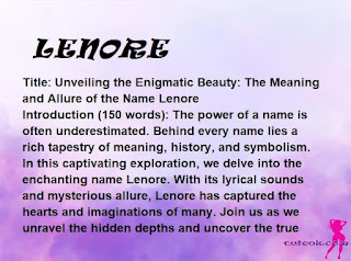 meaning of the name "LENORE"