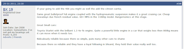 Toyota Starlet with the brilliant 1.3 4e-fe engine.  Ridiculously reliable