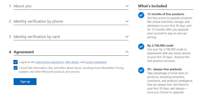 Daftar Gratis Microsoft Azure dengan Kartu Jenius