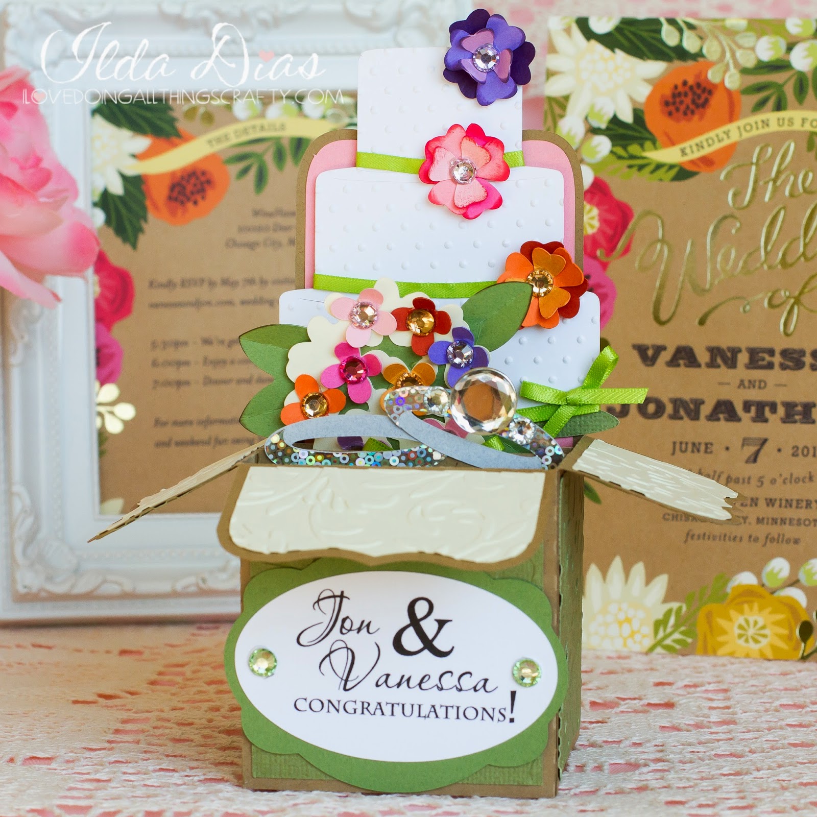 I Love Doing All Things Crafty Jon And Vanessa S Wedding Box Card Svgcuts