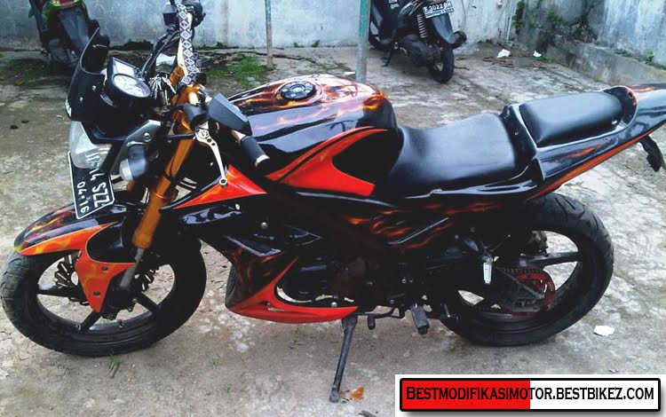 Gambar Modifikasi Motor Vixion Airbrush Beserta Gambar Air 